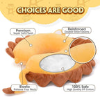 H HOMEWINS Travel Pillow for Kids,Cute Animal Neck Pillow for Boys Girls,Soft Neck Head Chin Support Pillow,Travel Accessories for Airplane, Car, Train,Recline(Lion)