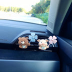 Cute Car Air Freshener Vent Clips, 3D Animal with Mini Fan Diffuser Vent Clip, Air Conditioning Decoration Car Accessories for Women and Men