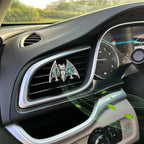 Bat Air Vent Clip Car Air Freshener Outlet Clips Natural Abalone Shell Seashell Color Vampire Bat Car Accessories Gothic Car Decor Refillable Car Diffuser Clips (Medium Bat)