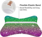 Headrest Pillow for Car Seat, 2 Pcs Memory Foam Neck Support Pillow for Neck Pain Relief, Compatible with Beautiful Turquoise Bling Glitter Sparkles Pattern Car Office Soft Travel Pillow