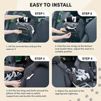 BurgeonNest Center Console Small Dog Car Seat - Portable Pet Cat Puppy Booster Armrest Carseat Up to 11lbs, Anti-Collapse Comfort Car Travel with Washable Fluffy Cushion and Pillow, Milk Cow