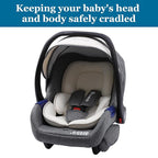Innokids Head and Body Support Pillow Infant Car Seat Insert for Newborn to Toddler Stroller Cushion for Baby Shower Gifts (White)