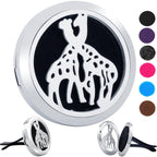 (JUMBO Giraffes) 38mm. (1-1/2 in. dia.) Stainless Steel 1 Essential Oil and 7 Pads.