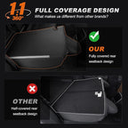 AOMSAZTO Car Seat Cover Fit for Tesla Model 3 2024 2025 (Not for Performance) - Full Set Black Seat Covers(with Armrest Cover)