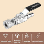 Ball Valve Pressure Washer, 3/8 Inch Quick Connect 5000 PSI, Shut Off Valve for High Pressure Washer Hose, Stainless Steel