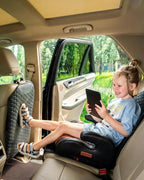 Owleys Car Seat Protector Set - Black, Waterproof & Non-Slip, Kick Mat & Back Seat Protection
