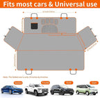 Dog Hammock for Car with Mesh Window - Tesla Model 3, SUV, Sedan, Waterproof Heavy Durable Hammock, Scratch Proof Nonslip with Seatbelt and Side Flaps, Dog Car Seat Cover for Pets