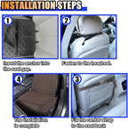 Dog Car Front Seat Cover with Side Flaps, Waterproof & Scratch Proof Car Seat Protector for Dog, Nonslip Pet Car Seat Pad with Safety Belt, Fit for Most Cars SUVs Trucks Jeeps (Coffee)