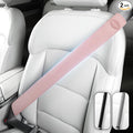 Wigoo 2026 Upgraded Premium Pink Car Seat Belt Cover, [Reduces Neck Friction & Enhances Comfort], Soft Safe Seat Belt Shoulder Pad, Universal Fit,(2 Packs, 18.9Inch), Extended Version
