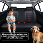 Universal Car Seat Covers, Black, Waterproof Faux Leather, Full 5-Seat Set, Non-slip, Contoured Fit, Suitable for Suvs, Sedans, Pickups, Upgraded Protection for Car Interiors, Airbag Compatible