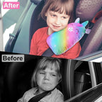 FIODAY Car Seat Belt Covers for Kids Unicorn Seat Belt Pillow Soft Seat Belt Cushion Adjust Seat Strap Pillow Head Neck Support for Children Boys Girls Travel