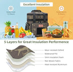 HSHRISH Lunch Box for men, Large Expandable Insulated Lunch Bag, Durable Waterproof Leakproof Tactical Cooler Bag for Men Work Beach Picnic Trips, 24 Cans/16 L, Black-Camo