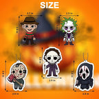 Horror Car Air Fresheners - Cute & Scary Car Interior Accessory Hanging, Home Decoration, Fresh Room, Bathroom, Closet, Gift for Men and Women, Pack of 5