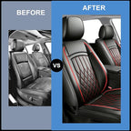 Fit Integra Car Seat Covers for Acura Integra 2023-2026 - Premium Leather, Waterproof, All-Weather, Airbag Compatible, Anti-Slip, Breathable, Easy Install, Seat Protectors, Full Set, Redline