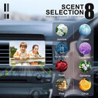 Personalized Car Air Vent Clip, Custom Photo Car Air Freshener Vent Clip with 8 Scents, Decorative Car Accessories Interior, Unique Gift for Couples, Friends & Family (Rectangle)