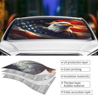 American Flag Car Sun Shade Windshield Sunshade Foldable Front Window Shield Cover for Truck SUV