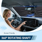 Windshield Sun Shade for Mazda CX-5 2017-2025, Umbrella Car Shades with 360°Rotating Shaft, Foldable Front Window Sunshade for UV & Heat Protection