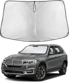 EcoNour Windshield Sunshade Compatible for BMW X5 2014-2016 2017 2018, Sun Visor for Front Windshield & Window Sun Shade Cover, UV Heat Blocker & Protector, Car Accessories