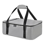 Bodaon Insulated Casserole Carrier Bag, Fits 9"x13" and 11"x15" Baking Dish with Lid, Casserole Carriers for Hot or Cold Food for Transport (Grey)