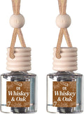 CANDECraftCo Car Air Hanging Fragrance Oil, Car Auto Freshener for Essential Oils, Scents Fragrance Aromatherapy Automobile Diffuser, Long Lasting (Whiskey & Oak)