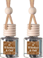 CANDECraftCo Car Air Hanging Fragrance Oil, Car Auto Freshener for Essential Oils, Scents Fragrance Aromatherapy Automobile Diffuser, Long Lasting (Whiskey & Oak)