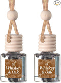 CE Craft Whiskey + Oak Car Air Hanging Fragrance Oil Diffuser, Air Freshener for Essential Oils, Scents Aromatherapy Automobile, Long Lasting Car Fresh