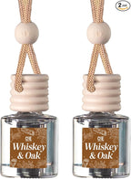 CE Craft Whiskey + Oak Car Air Hanging Fragrance Oil Diffuser, Air Freshener for Essential Oils, Scents Aromatherapy Automobile, Long Lasting Car Fresh