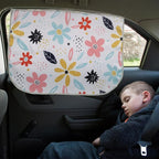 Car Window Shades for Side Windows Baby and Kids,Car Back Window Sun Shade Covers,Strong Magnetic Sunshades Curtains for Truck,27.5" x 19.5" (Flower)