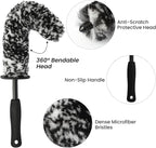 5PCS Wheel Cleaner Brush Kit, Tire Brushes, Rim Cleaner Brush,Car Detailing Brushes, Car Wash Tools for Wheels and Tires No Spatter