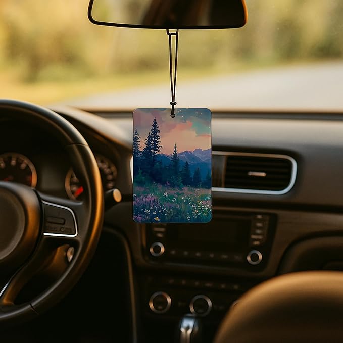 Jesus Christian Car Air Freshener 3 Pcs, Jesus & Lost Sheep on a Wild Flower Field Religious Air Freshener Hanging for Cars Books Closet Drawer,Christian Girly Car Accessories for Women Girls 1