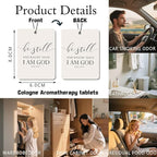 Christian Scripture Car Air Freshener 4Pcs, Inspirational Bible Quotes Hanging Scents, Bible Quote Gift Air Freshener Hanging in Car Wardrobe Drawer or Book.