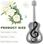 Car Air Freshener Vent Clip, Empty Guitar-Shaped Aromatherapy Diffuser Automobile Dashboard Ornament, Unscented Car Air Conditioner Clip Cute Rotating Decoration for Women Men (Black)