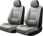 Fit for Venue Seat Covers Compatible with Hyundai Venue 2020-2026 - Waterproof Breathable Leather Automotive Seat Cushions Protector,Only 2 Front seat Covers(Gray)
