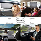 5Pack Set Car Window Shade, Auto Sun Shades for Side and Rear Window, Sun Glare and UV Rays Protection for Child, Sun Shade with Suction Cup Universal for Most Cars