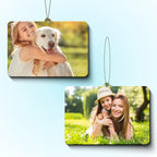 Custom Air Freshener with Picture, Personalized Car Air Freshener, Customized Double Sided Photo Air Fresheners, for Car, Wardrobe, Bathroom, Christmas Hanging Ornaments (Horizontal)