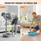 Cat Litter Deodorizer & Pet Odor Eliminator for Home, Ozone Air Purifier Plug in for Strong Dog Poof, Litter Box Deodorizer with 5 Mode for Smoke, Wardrobe, Garage, Car