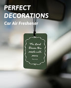 Vintage Christina Air Freshener 4 Pcs, Retro Cottagecore Bible Verse Floral Hanging Air Freshener for Cars Closet Drawer Books, Religious Christian Car Accessories Mirror Decor for Women