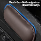 Mandark Car Knee Cushion Pad, Leather Memory Foam Vehicle Door Armrest Pillow for Leg Elbow, Comfort Auto Interior Center Console Thigh Support Mat Accessories, Universal for Most Cars (Brown)