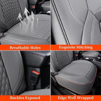 Coverado Seat Covers for Jeep Wrangler, Waterproof Seat Cover Full Set, Vehicle Leather Seat Protector for Unlimited Sahara Rubicon Willys Jeep Wrangler JL Seat Cushions 4 Door 2018-2026 (Gray)