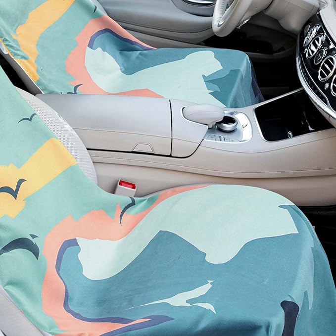 8 Pack Car Seat Towel Covers with Storage Bag 63 x 32 Inch Athletic Running Towel Seat Sweat Washable Non Slip Cover Gift for Car Outdoor Sport Activities (Classic Combination)