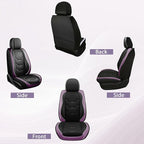 otoez Leather Seat Covers for Car Full Set, 5 Seat Car Seat Cover, Waterproof Automotive Seat Covers, Universal Seat Protector for Most Cars SedensTrucks SUVs (Dark Purple)