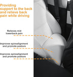 Memory Foam Lumbar Support Pillow for Tesla Model 3 Model Y Model S/X Cybertruck Model 3 Hidden Model Y Juniper Accessories - Mid/Lower Back Support Cushion for Car Seat (White)