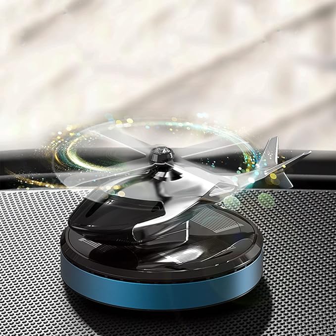 Helicopter Car Air Freshener Rotating Solar Car Freshener Airplane Car Perfume