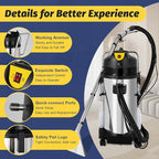 40L/11Gal Commercial Carpet Cleaner, 3 in 1 Multi-Purpose Floor Cleaning Machine Heavy Duty Extractor Vacuum Washing Machine, 1049W Powerful Sofa Curtain Carpet Cleaning Machine