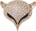 HungMieh 1PCS Bling Car Accessories for Women, Rhinestone Car Décor Interior, Car Charm Air Vent Clip with Pads for Fragrance (Fox Gold)