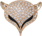 HungMieh 1PCS Bling Car Accessories for Women, Rhinestone Car Décor Interior, Car Charm Air Vent Clip with Pads for Fragrance (Fox Gold)