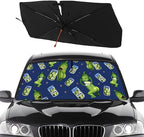 Socira Funny Pickle Car Windshield Sun Shade Umbrella Foldable Sunshade for Front Window Auto Windshield Sunshade Covers Pickle Gifts for Men Car Accessories Protect from Sun Rays Heat 57'' X 30''