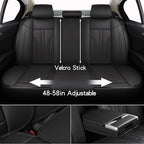 Car Seat Cover Full Set, Leather Car Seat Cover, Waterproof Seat Covers, Car Seat Cushion, Nappa Leather Seat Covers Car Seat Protector Universal Fit Most Cars Black