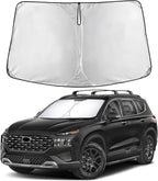 EcoNour Windshield Sunshade Compatible for Hyundai Santafe 2019-2021 2022 2023, Sun Visor for Front Windshield & Window Sun Shade Cover, UV Heat Blocker & Protector, Car Accessories