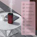 Waterless Essential Oil Diffuser Aromatherapy Scent Diffusers for Home Large Room, Bedroom, Car, Office, Desk, Battery Operated Mini Portable Air Freshener (red)